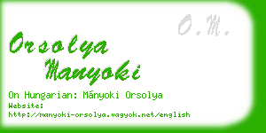 orsolya manyoki business card